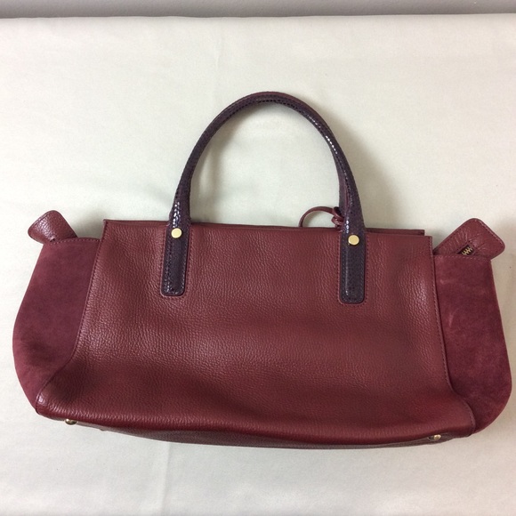 LaCucci Burgundy Leather Made In Italy Handbag. Good used condition. Preloved - Picture 2 of 11